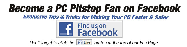 Become a PC Pitstop Fan on Facebook